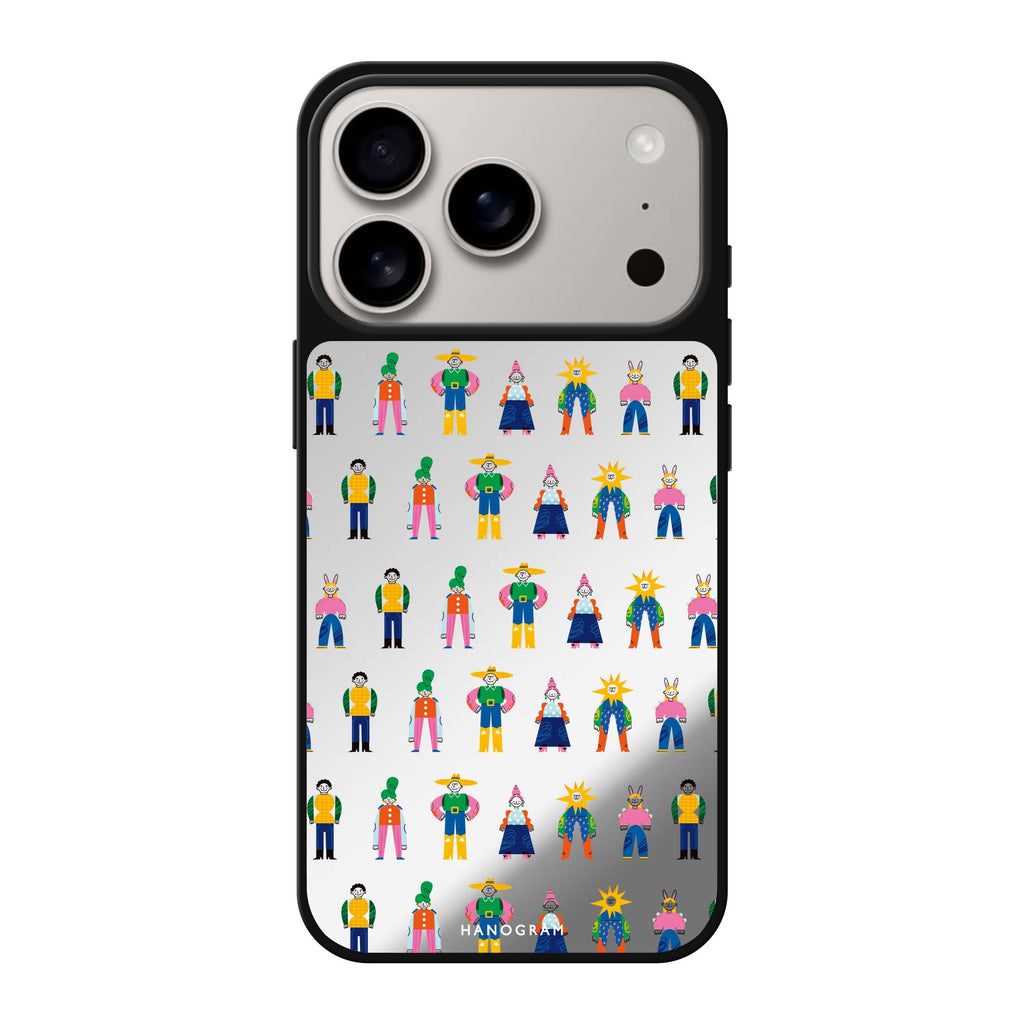 Abstract People Family 抽象藝術 iPhone 17 Pro Max 鏡面手機殼主圖