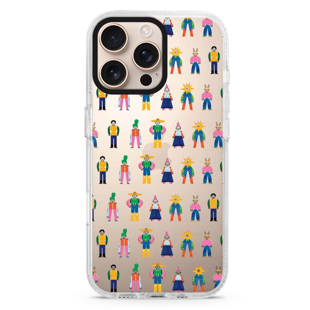 Abstract People Family iPhone 16 Pro & 16 Pro Max Case - Personalized and Stylish Protection