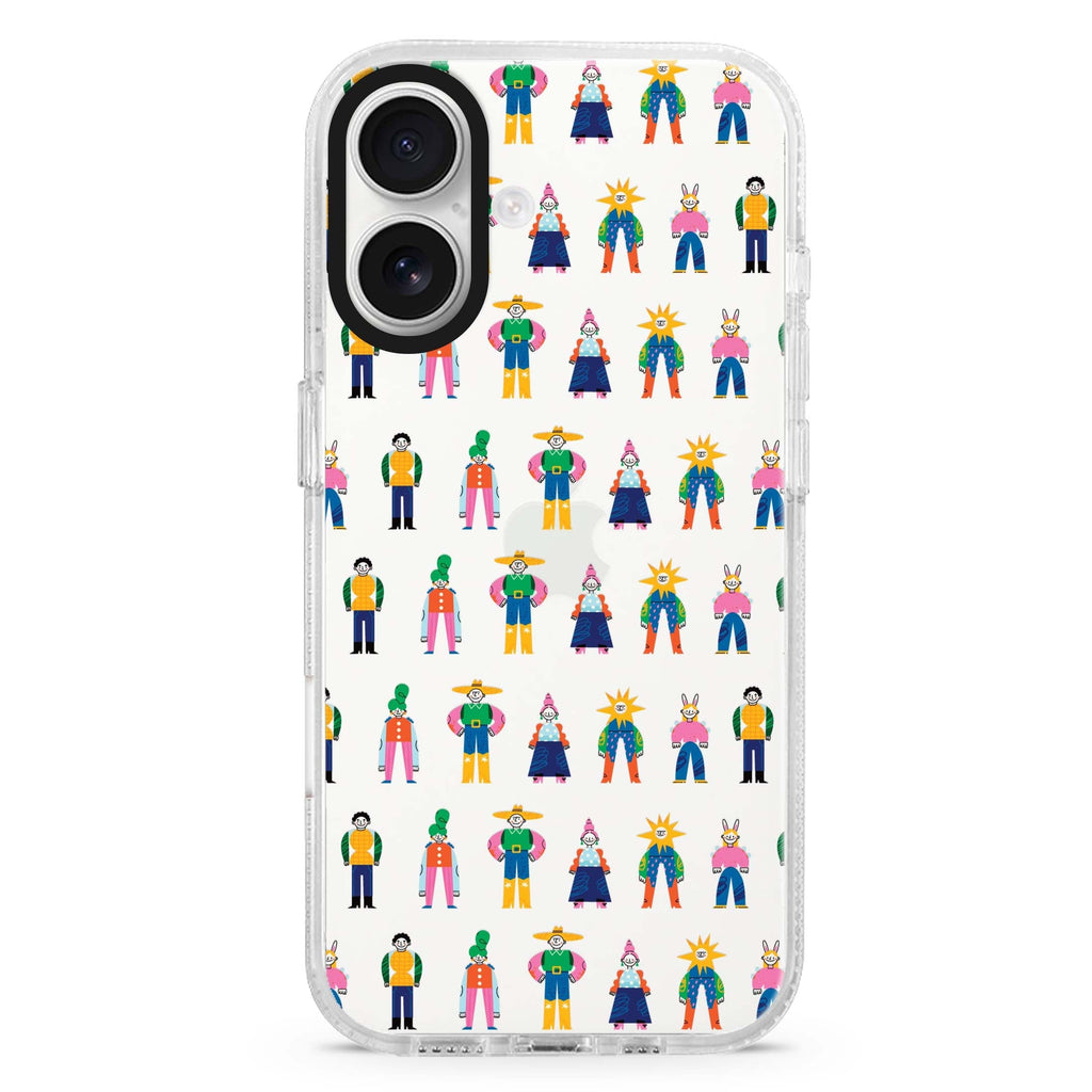 Abstract People Family 水晶透明保護殼