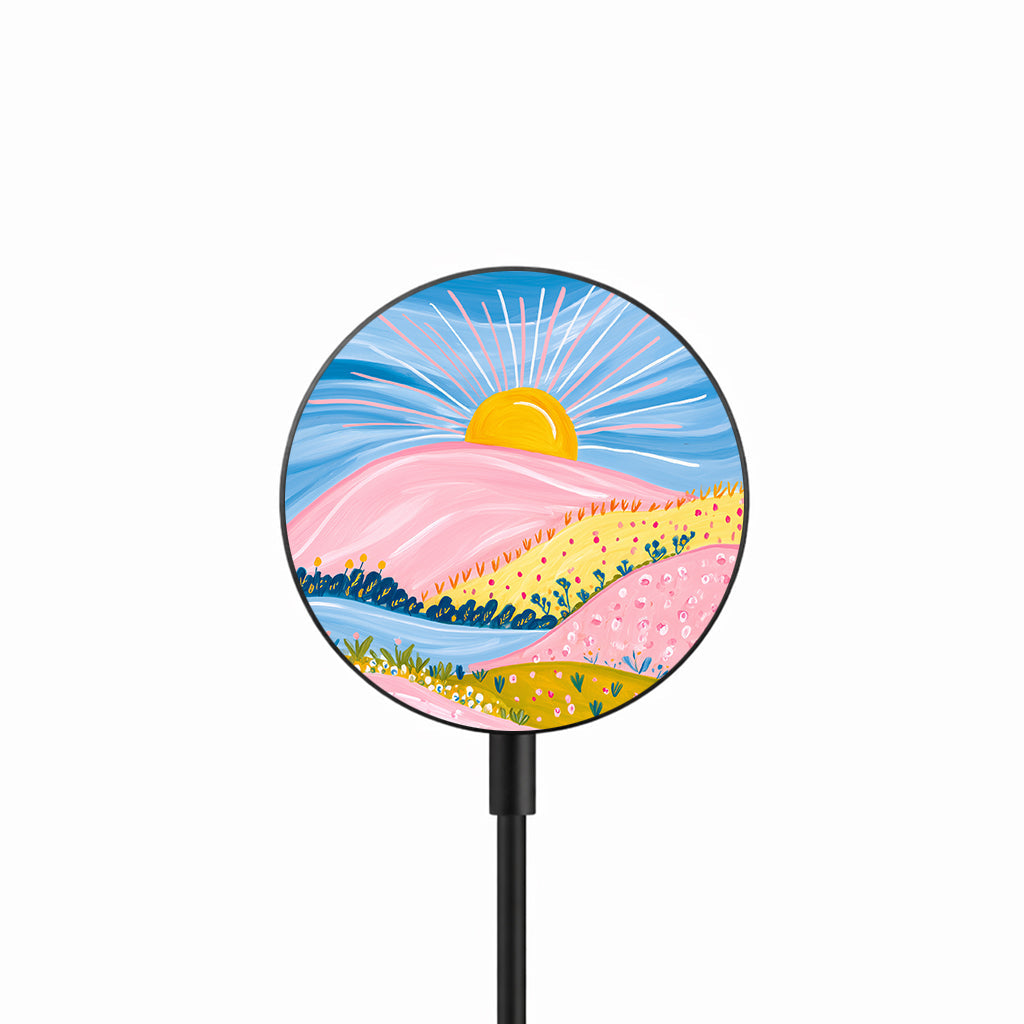 Pastel Sunrise Fields 25W 磁吸無線充電器