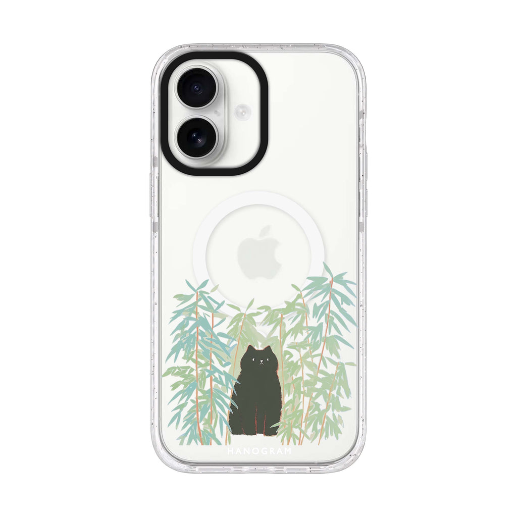 Bamboo Whiskers iPhone 17 水晶透明保護殼正面展示