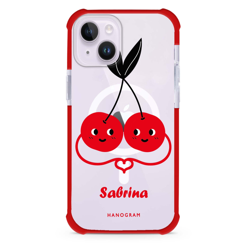 Lovely Cherries I iPhone 15 Plus Magsafe 兼容超強防摔保護殼