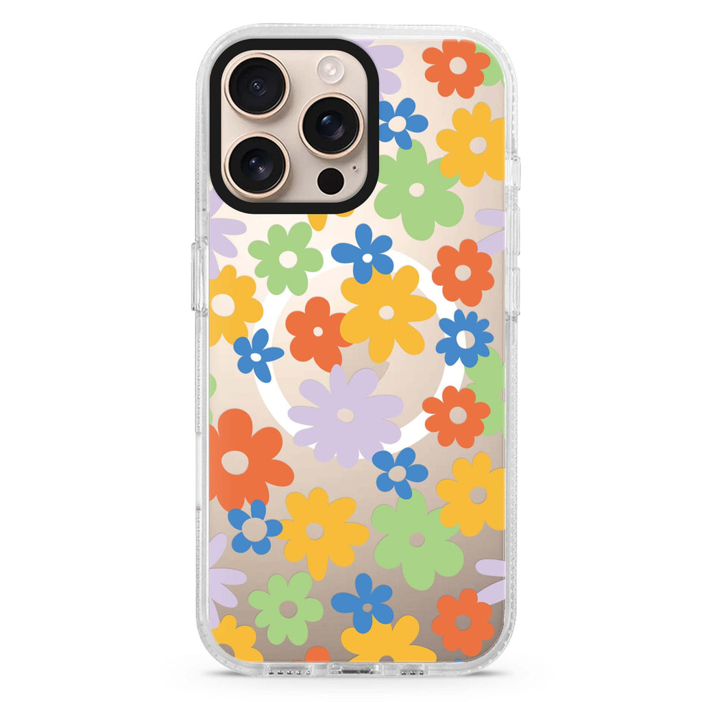 Flowers Magsafe 兼容水晶透明保護殼