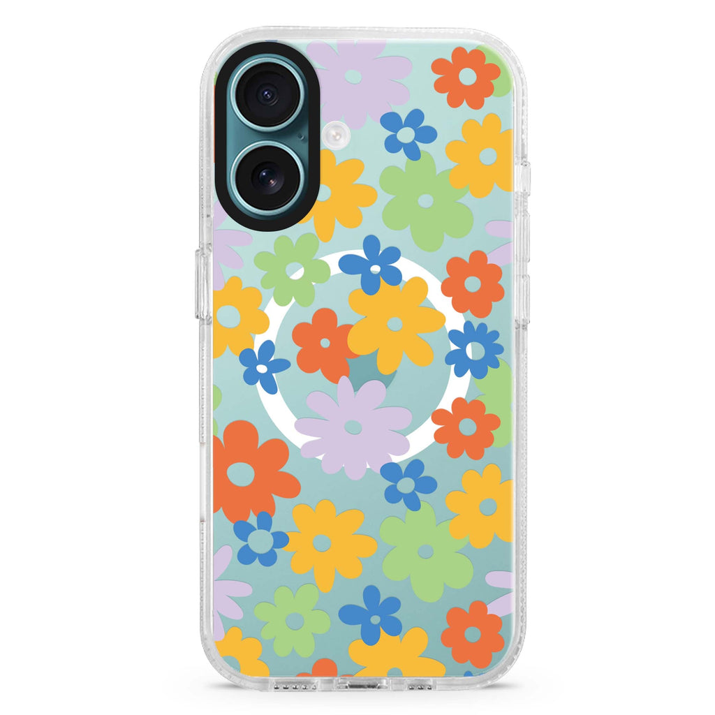 Flowers Magsafe 兼容水晶透明保護殼