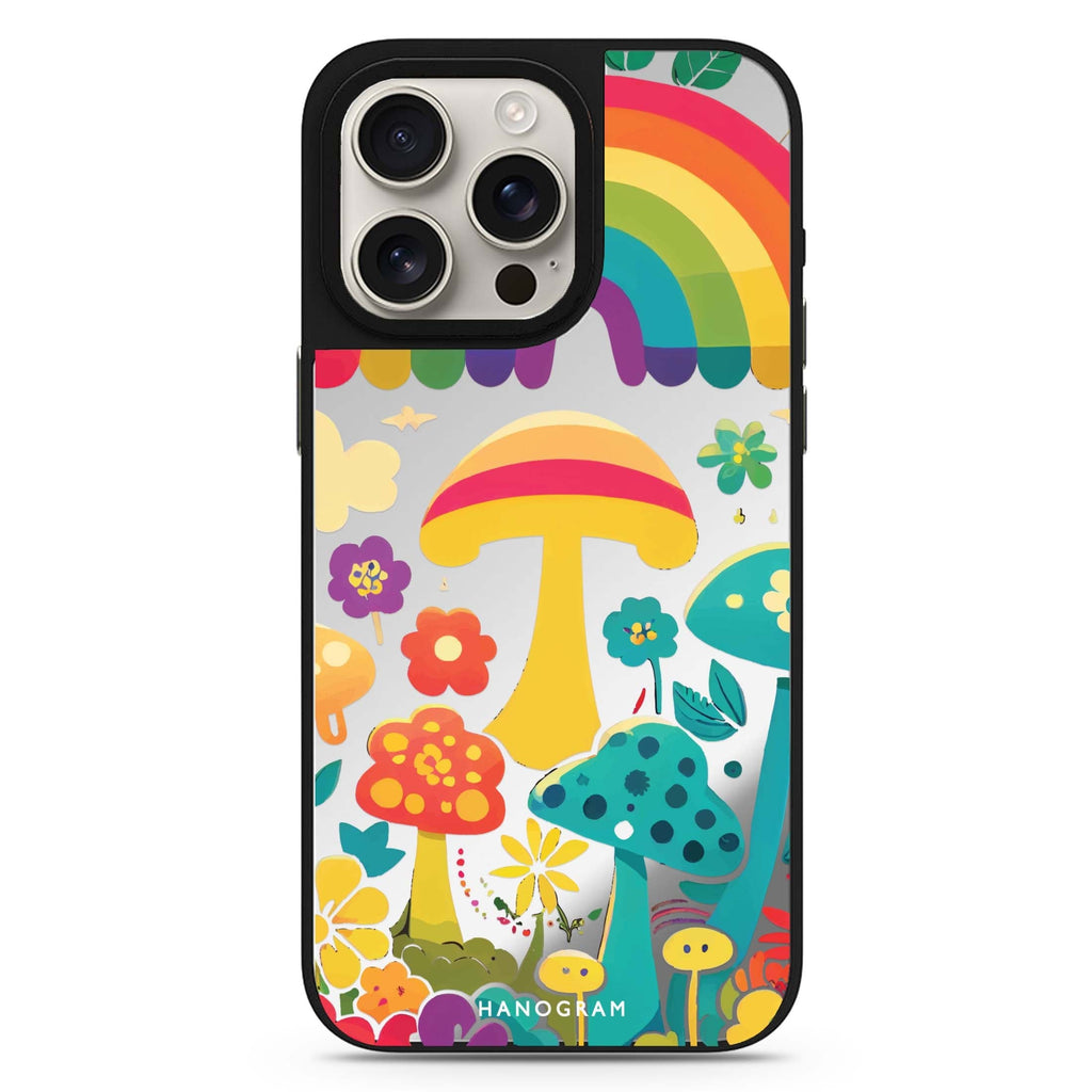 Rainbow Mushroom Garden 鏡面手機殼
