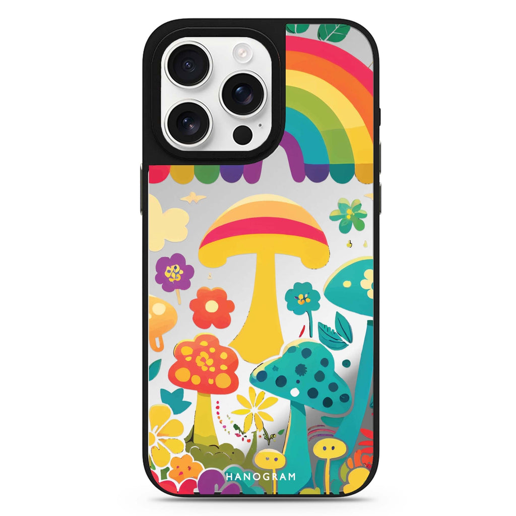 Rainbow Mushroom Garden 鏡面手機殼