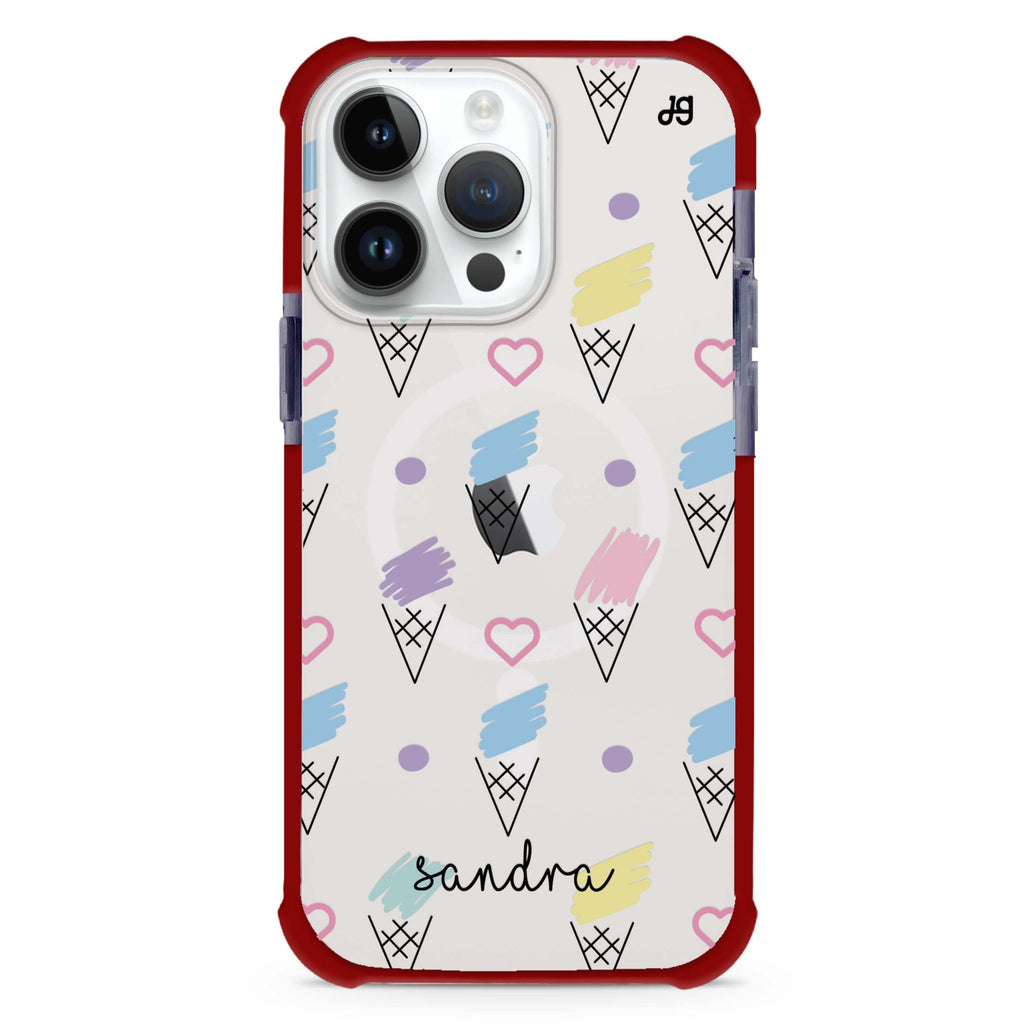 Ice cream Pattern iPhone Magsafe 兼容超強防摔保護殼
