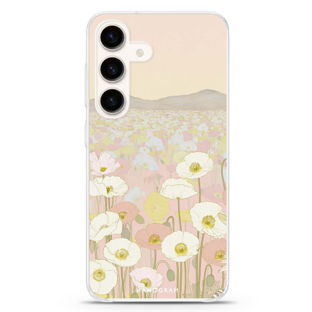 Poppies at First Blush Samsung Galaxy 水晶透明保護殼