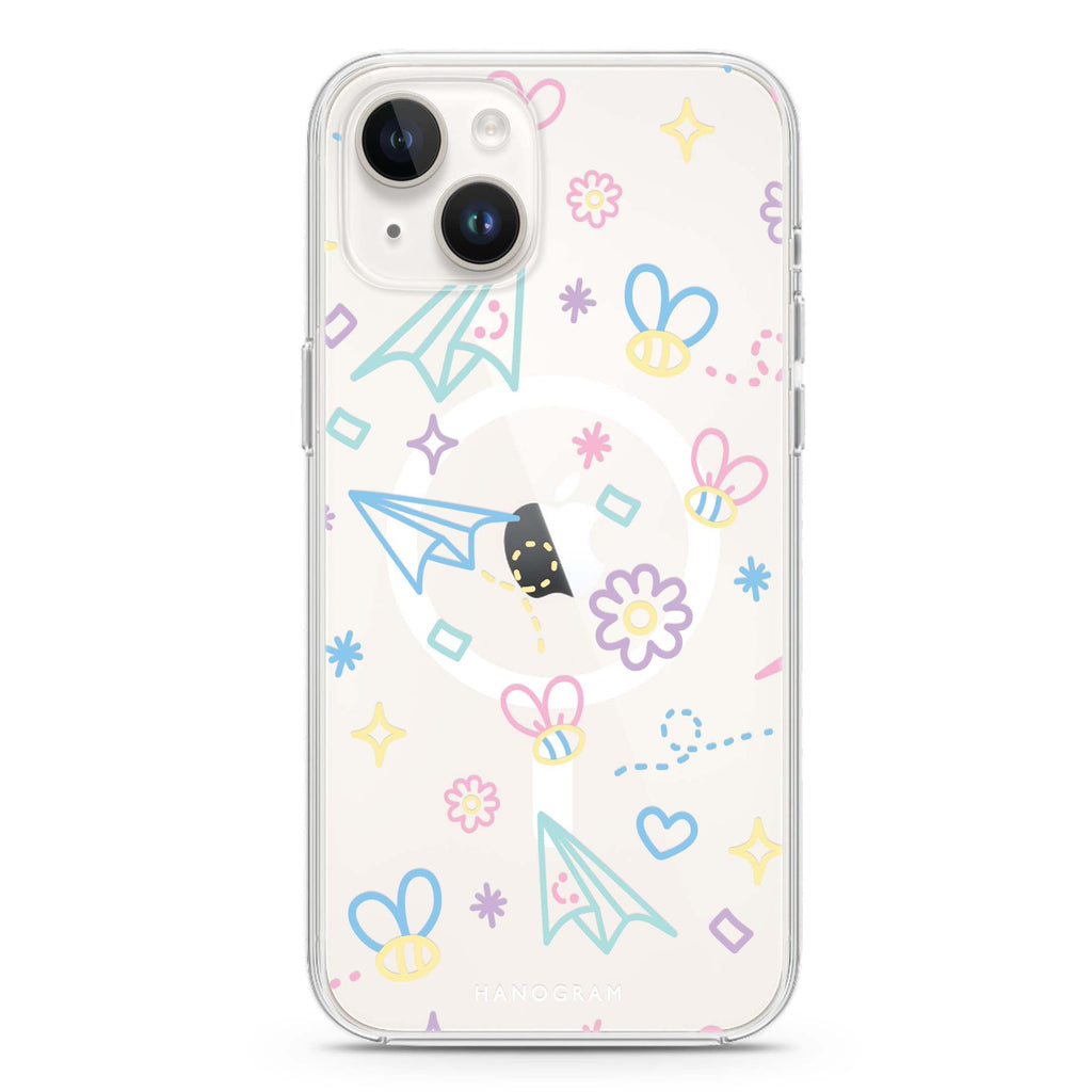 Playful Patterns iPhone 14 Plus Magsafe 兼容水晶透明保護殼