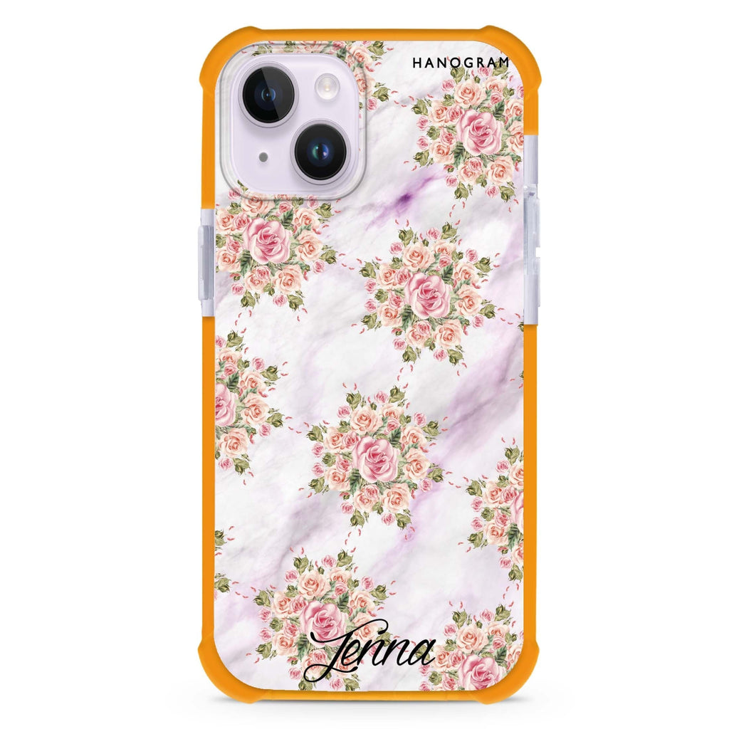 Floral & White Marble 超強防摔保護殼