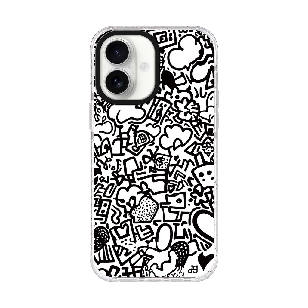 Love Lines iPhone 17 水晶透明保護殼正面展示