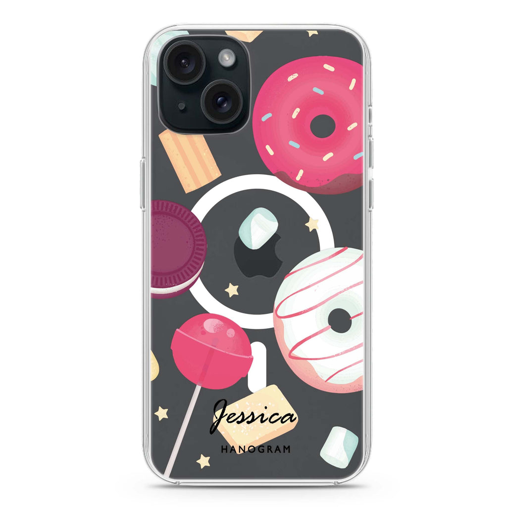 Taste of Candy iPhone 15 Plus Magsafe 兼容水晶透明保護殼