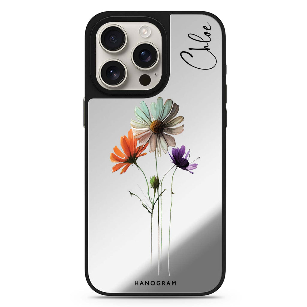A watercolour floral 鏡面手機殼