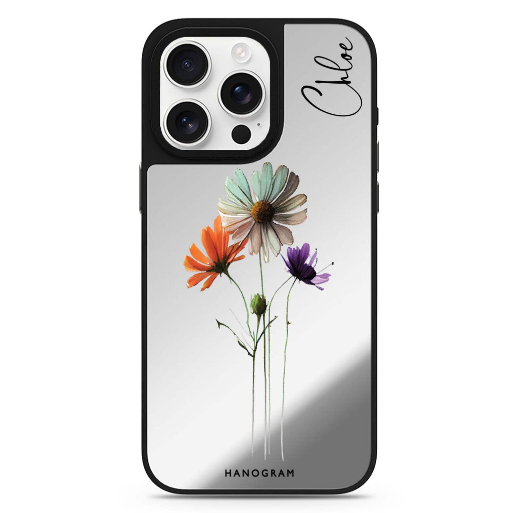 A watercolour floral 鏡面手機殼