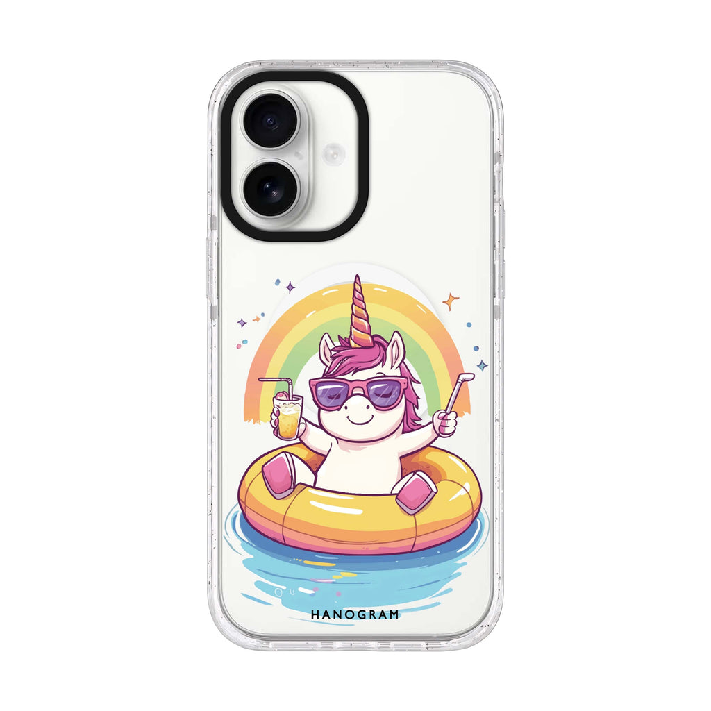 Floaticorn iPhone 17 水晶透明保護殼正面展示