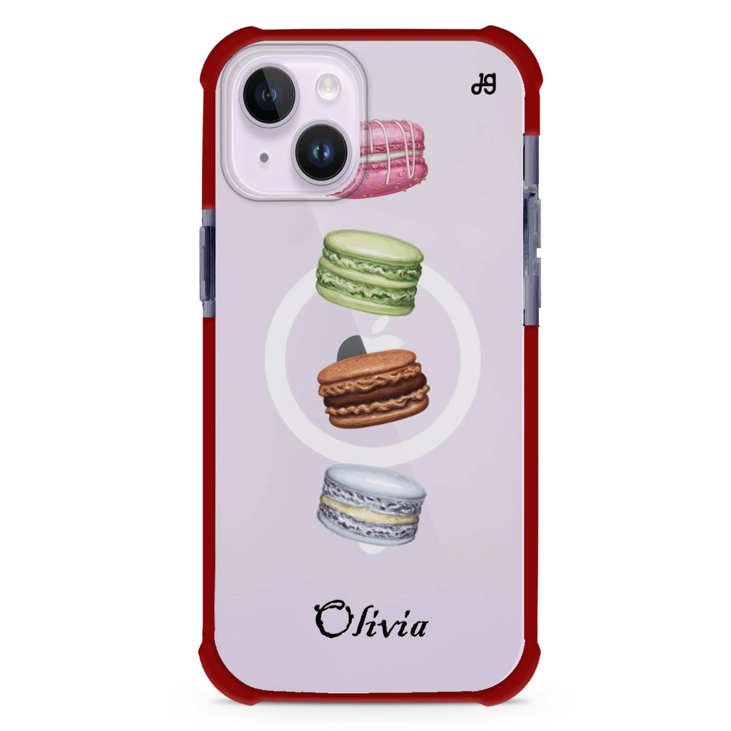 Delicious Macarons iPhone 15 Plus Magsafe 兼容超強防摔保護殼