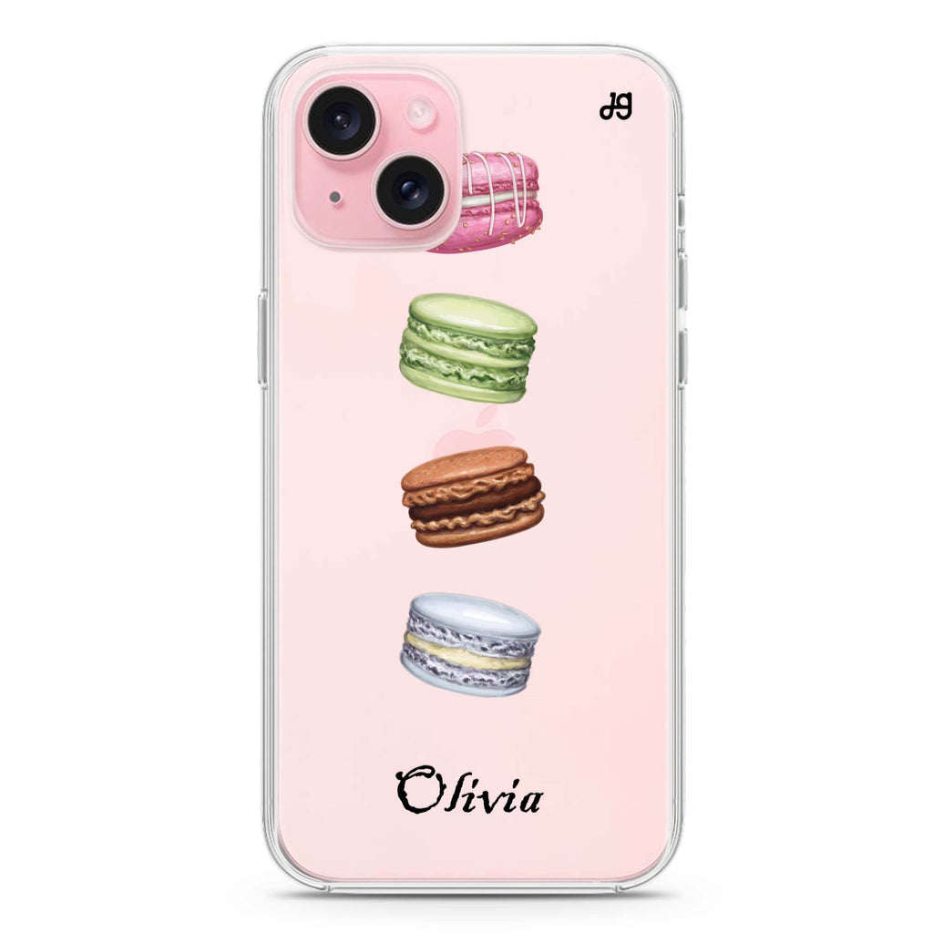 Delicious Macarons iPhone 15 plus 水晶透明保護殼