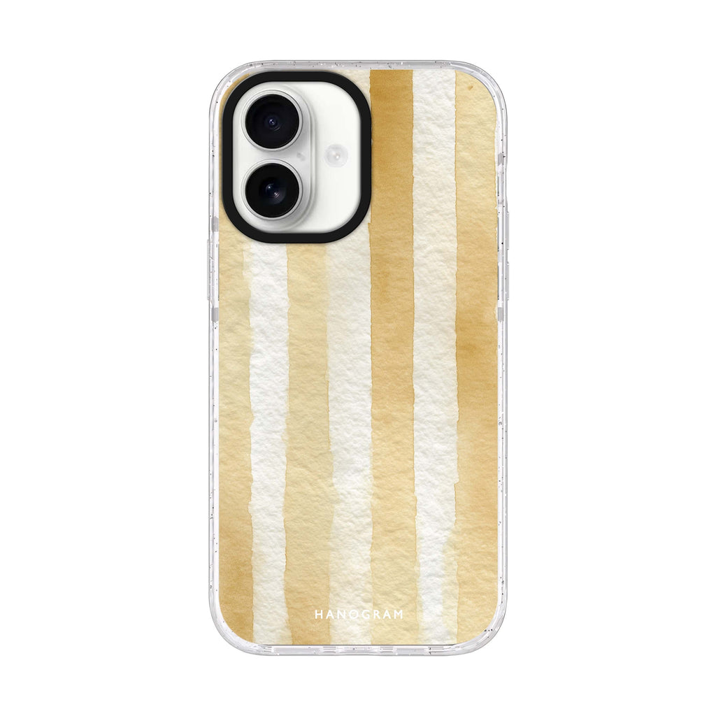 Sandscript Stripes iPhone 17 水晶透明保護殼正面展示