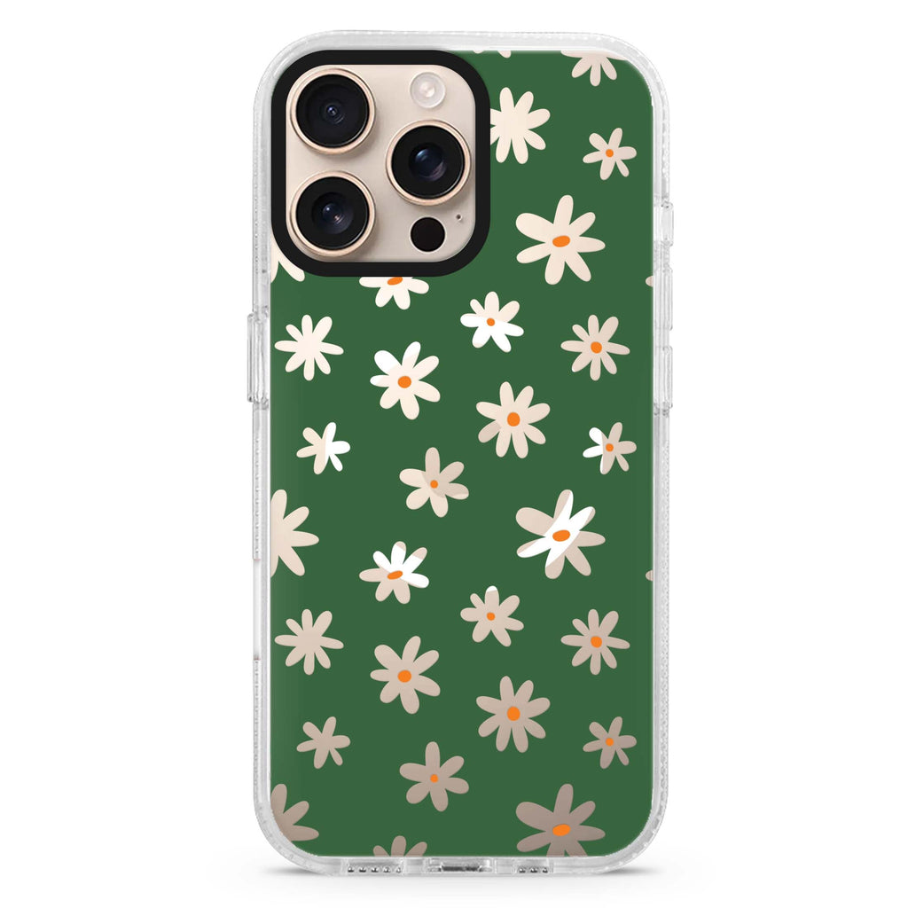 Flowers Pattern Magsafe 兼容水晶透明保護殼
