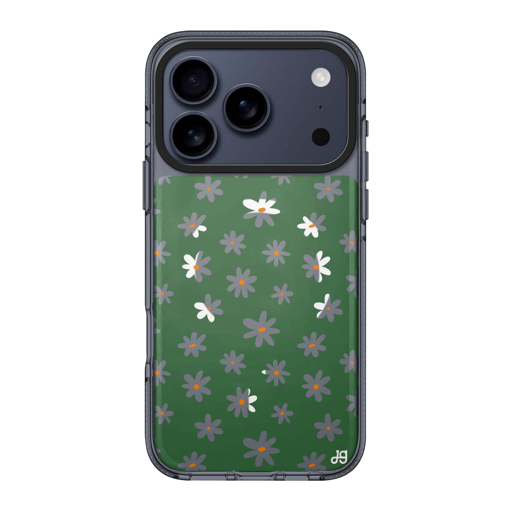 Flowers Pattern 款式 2 iPhone 17 Pro Max MagSafe 水晶透明保護殼 花卉圖案設計 圖1