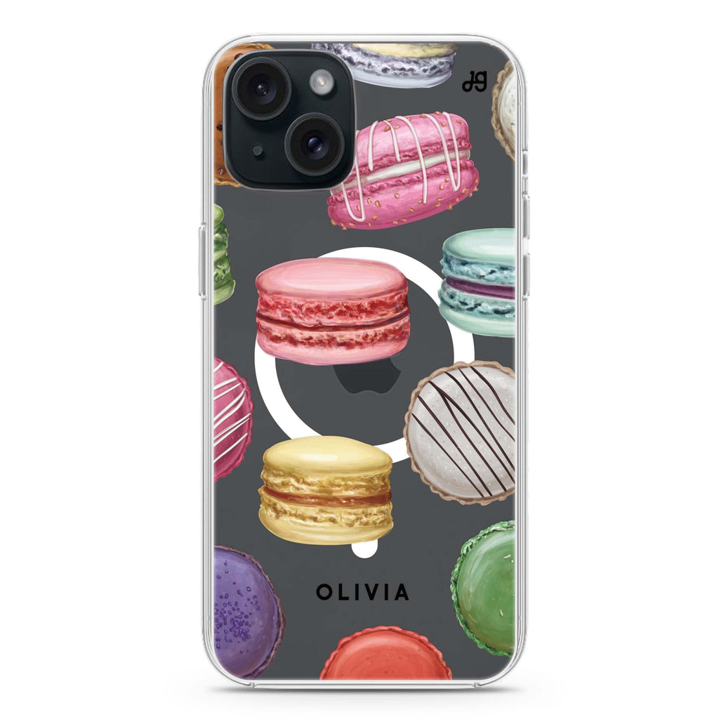 Macarons Land iPhone 15 Plus Magsafe 兼容水晶透明保護殼