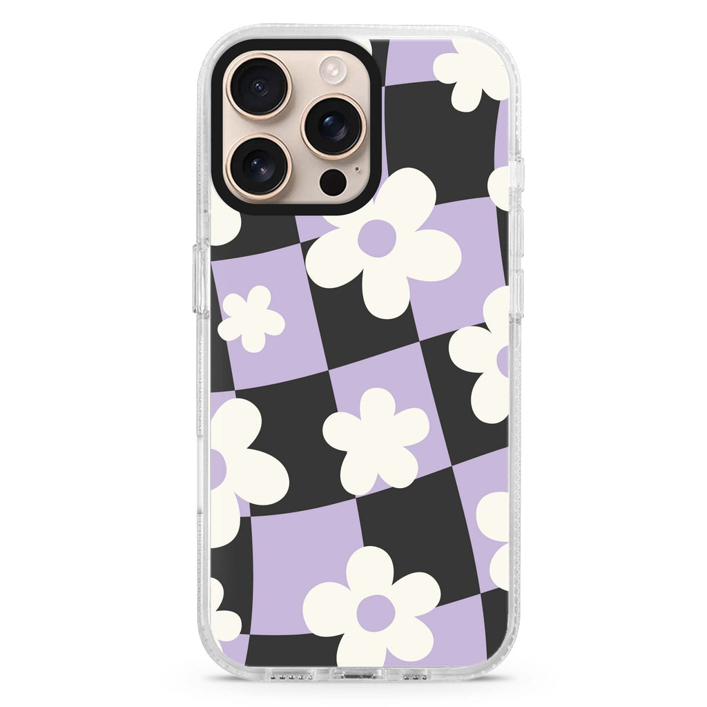 Flowers Pattern Magsafe 兼容水晶透明保護殼