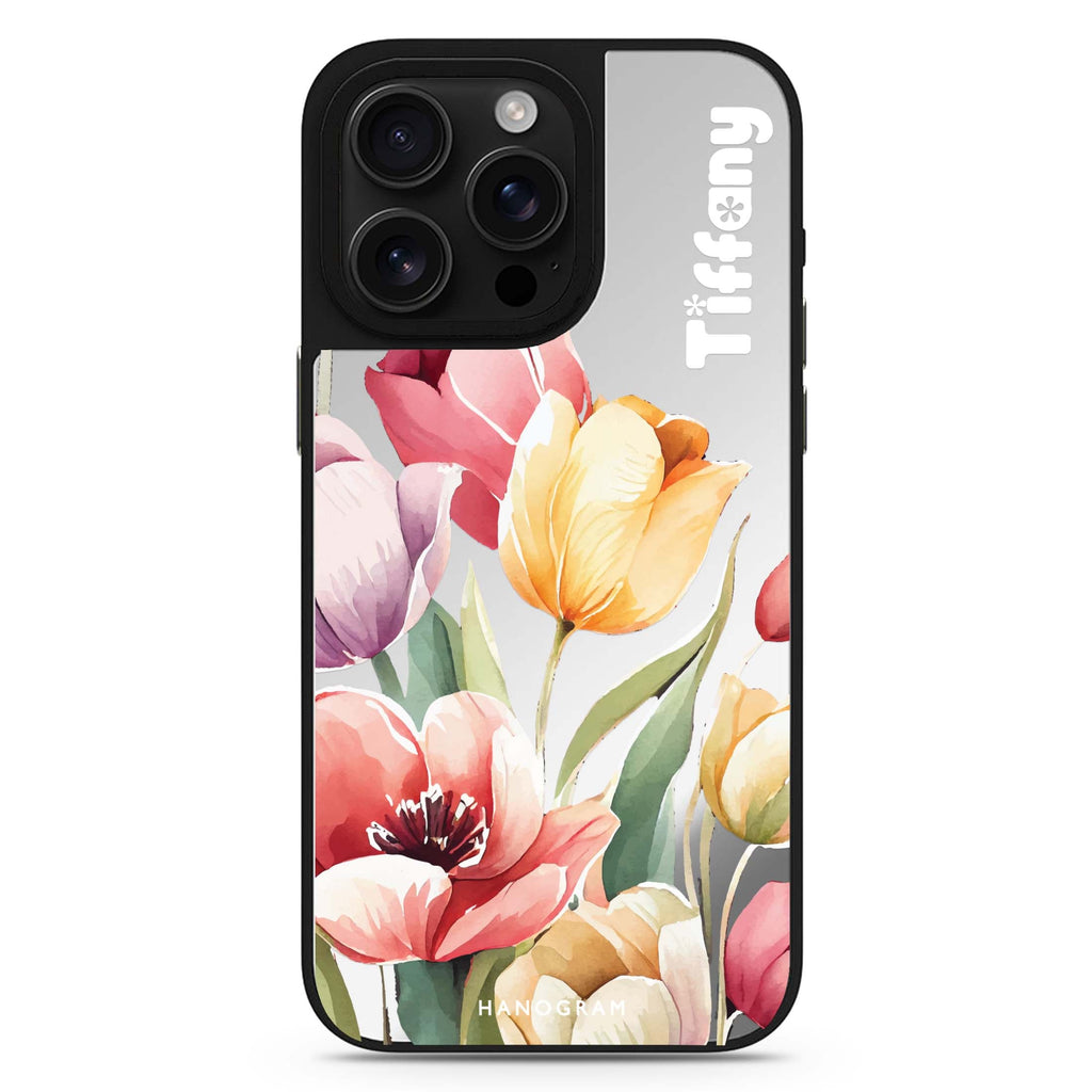 Watercolor tulip 鏡面手機殼