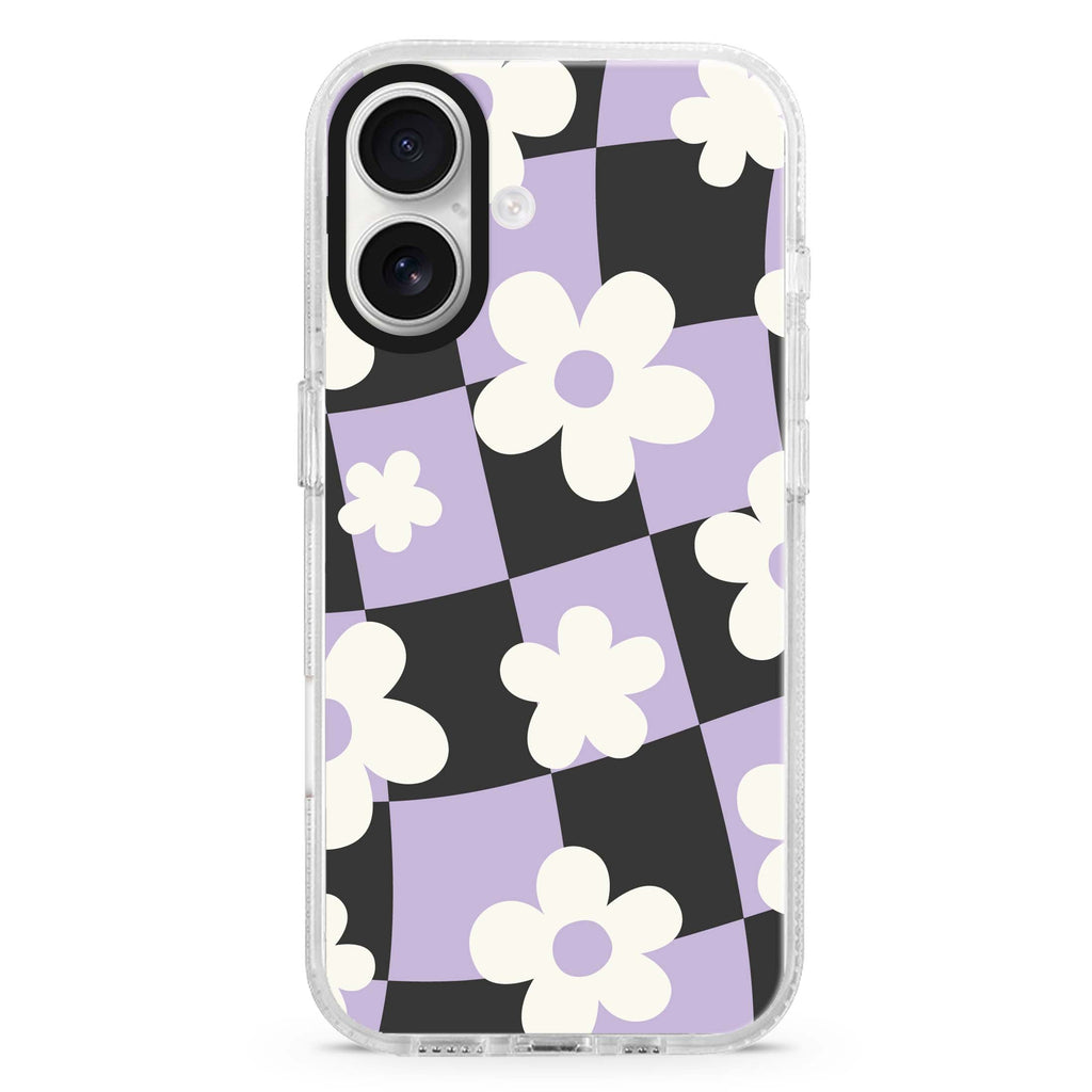 Flowers Pattern Magsafe 兼容水晶透明保護殼