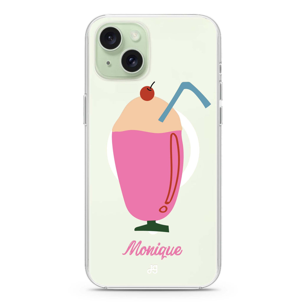 Ice cream Drinks iPhone 15 Magsafe 兼容水晶透明保護殼