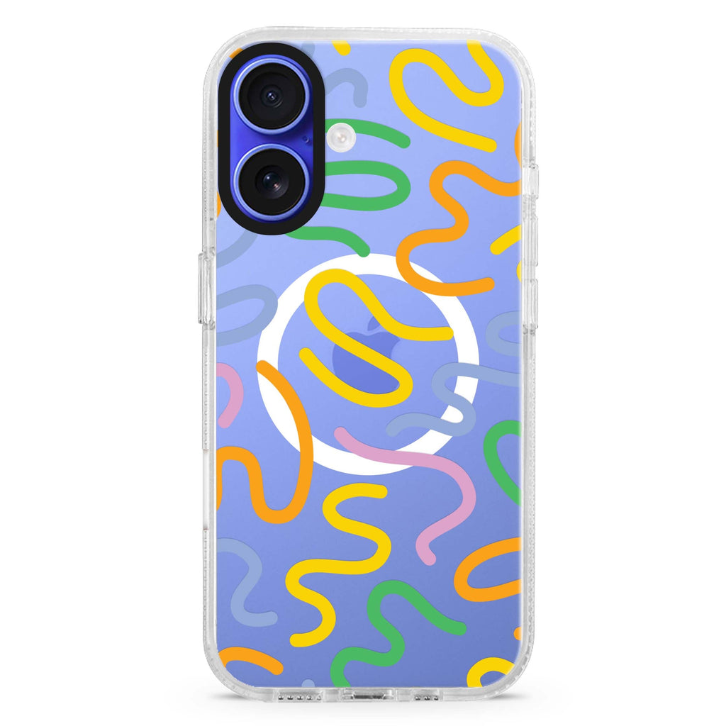 Abstract Doodles Magsafe 兼容水晶透明保護殼