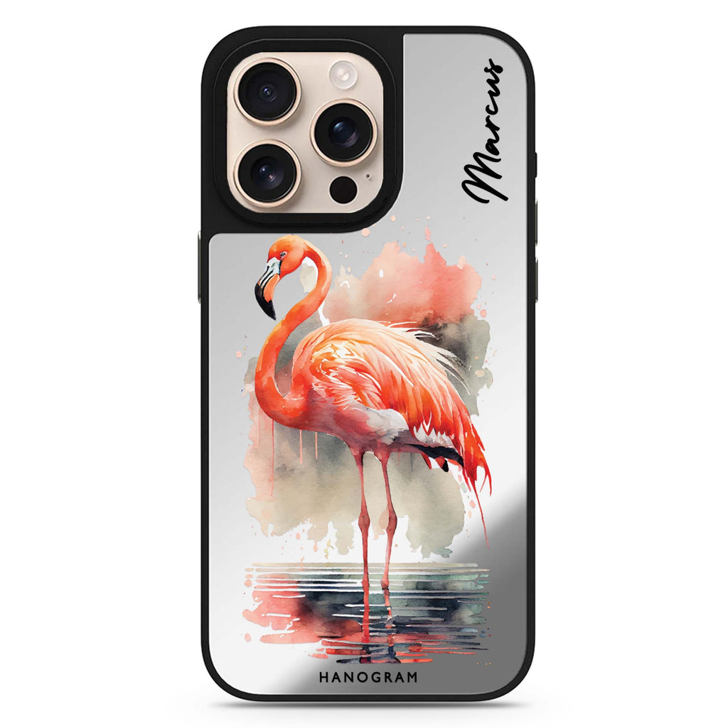 Flamingo in water 鏡面手機殼