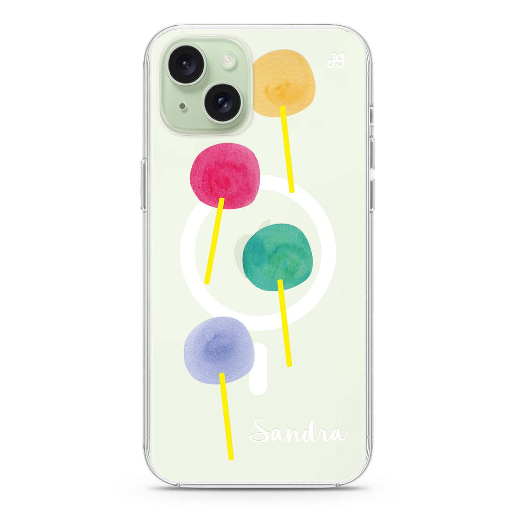 Colorful Candy I iPhone 15 Plus Magsafe 兼容水晶透明保護殼