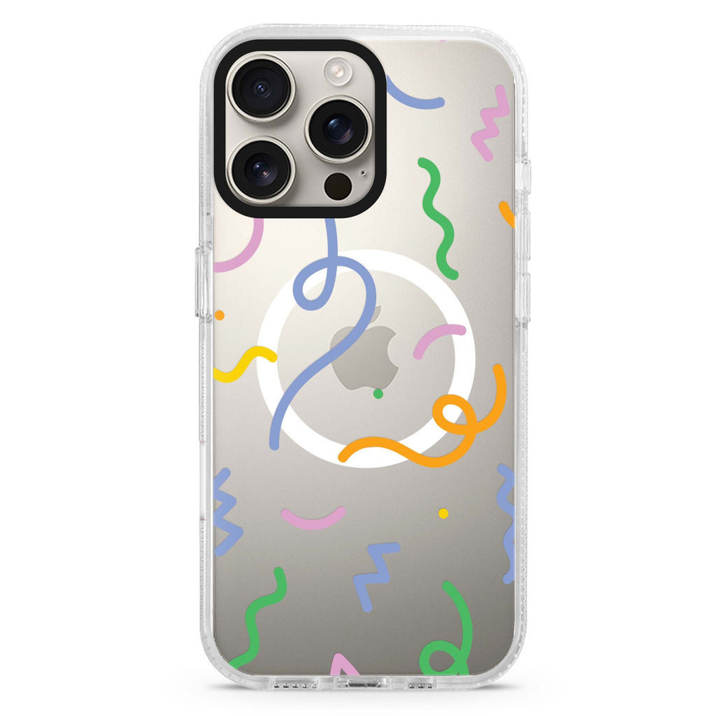 Abstract Doodles Magsafe 兼容水晶透明保護殼
