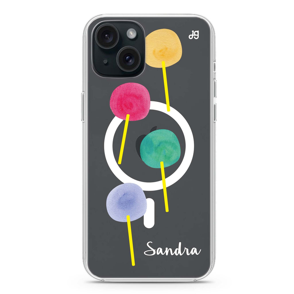 Colorful Candy I iPhone 15 Magsafe 兼容水晶透明保護殼