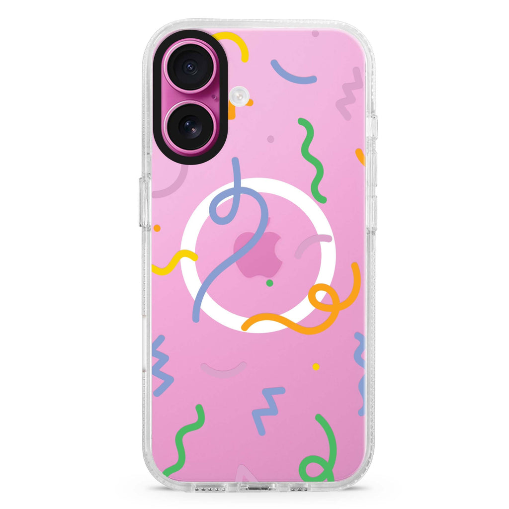 Abstract Doodles Magsafe 兼容水晶透明保護殼