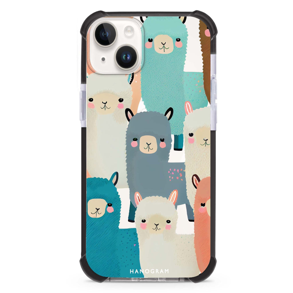 Cute Alpaca iPhone 15 Plus Magsafe 兼容超強防摔保護殼