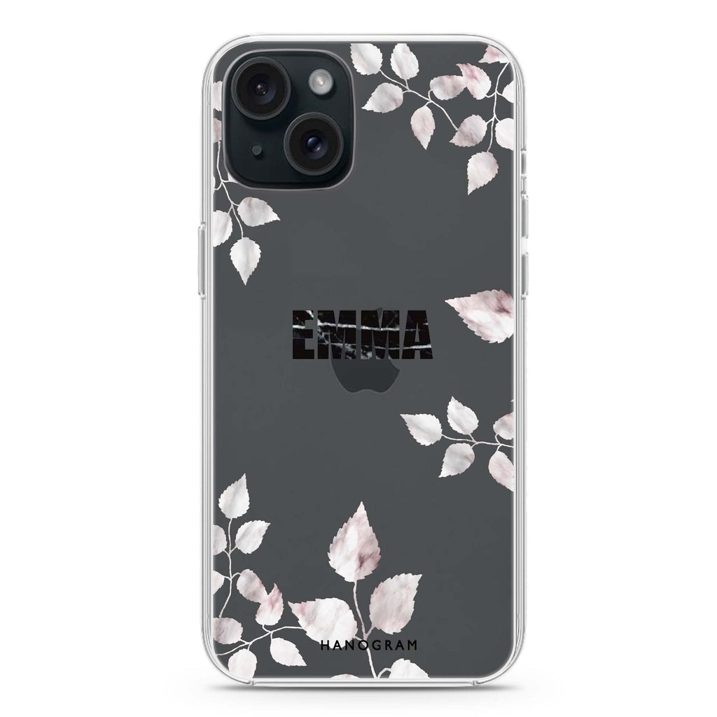 Life Simple Floral iPhone 15 plus 水晶透明保護殼