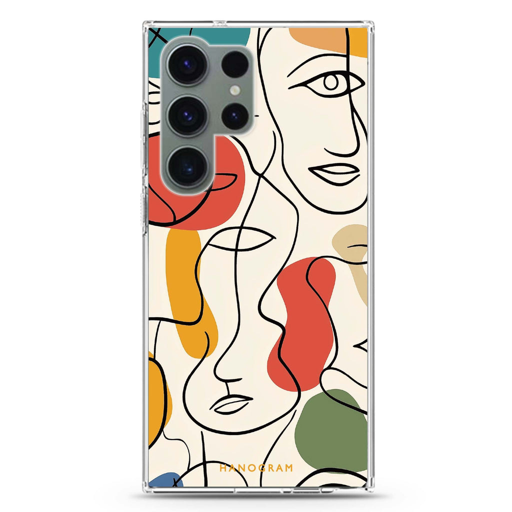 Faces of Joy Samsung Galaxy Ultra 透明保護殼，適用 S26/S25/S24/S23 Ultra，圖1