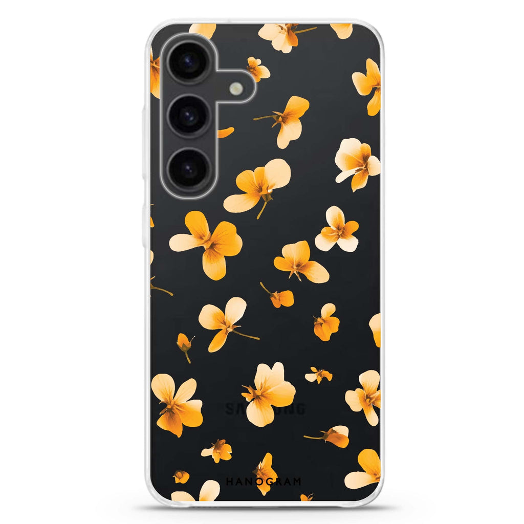 Golden Drift Samsung Galaxy S26/S25/S24 水晶透明保護殼正面展示