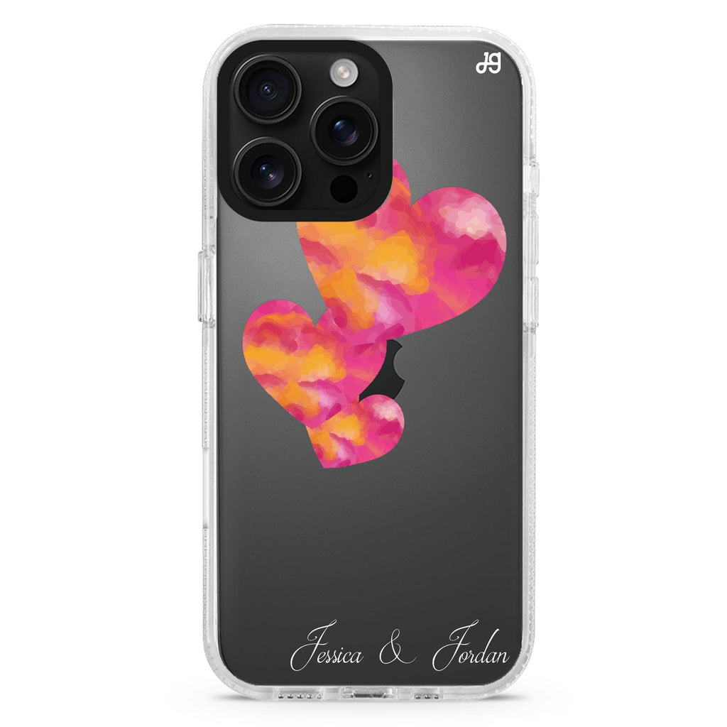 Red Hearts iPhone 16 Pro & 16 Pro Max Case - Personalized and Stylish Protection