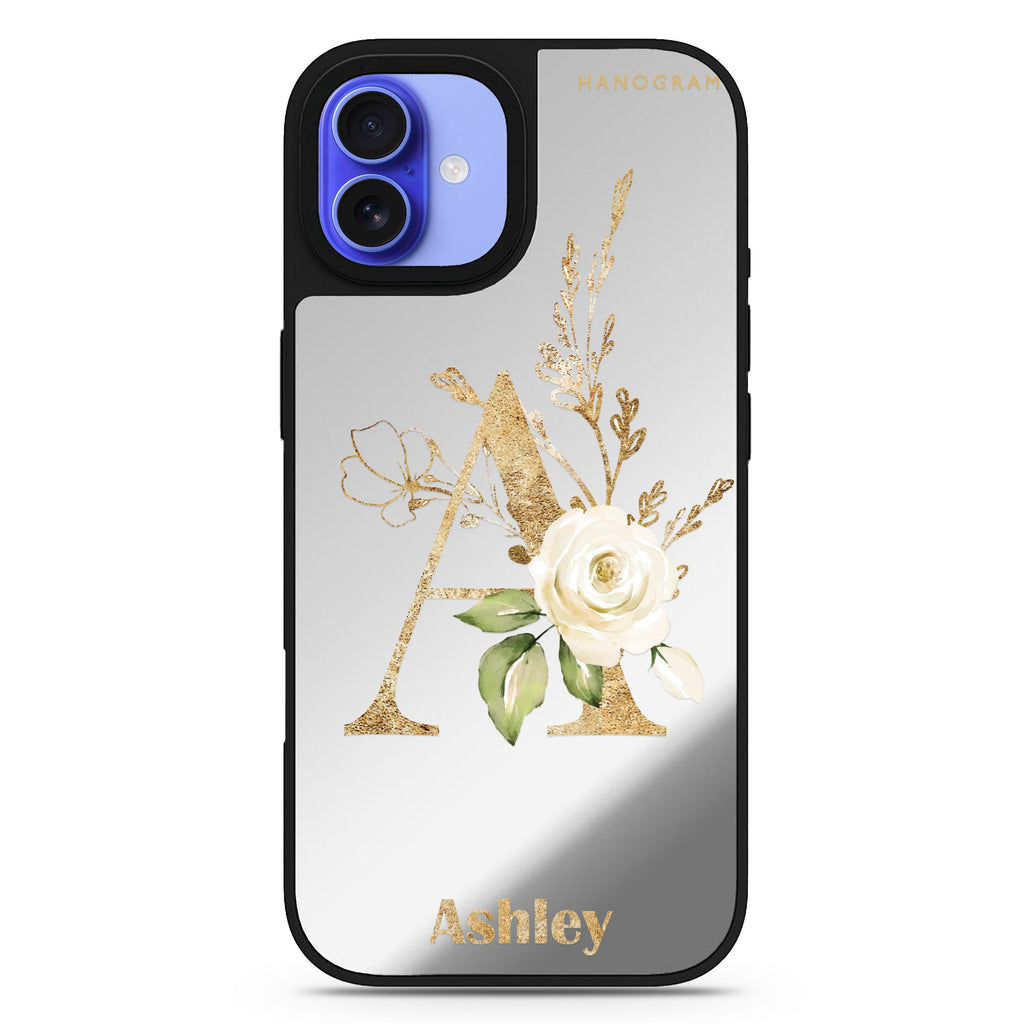 Golden Floral Monogram 鏡面手機殼