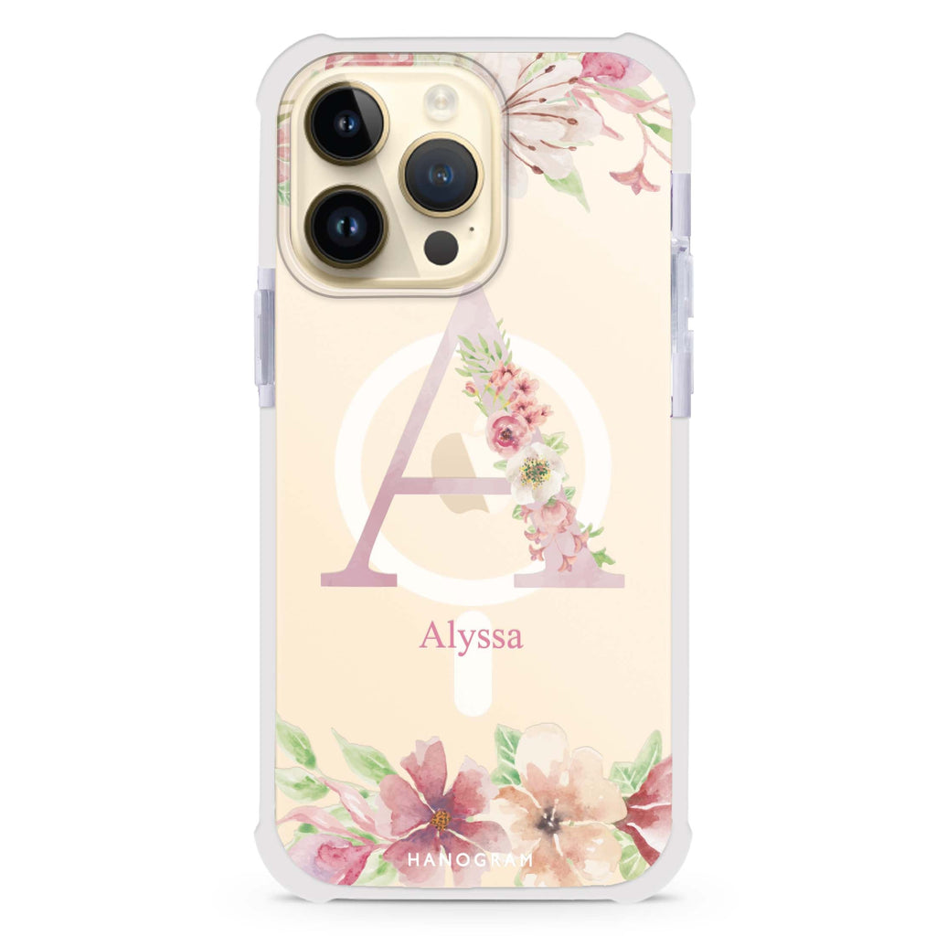 Monogram & Floral iPhone Magsafe 兼容超強防摔保護殼