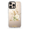 Golden Floral Monogram iPhone 16 Pro & 16 Pro Max Case - Personalized and Stylish Protection