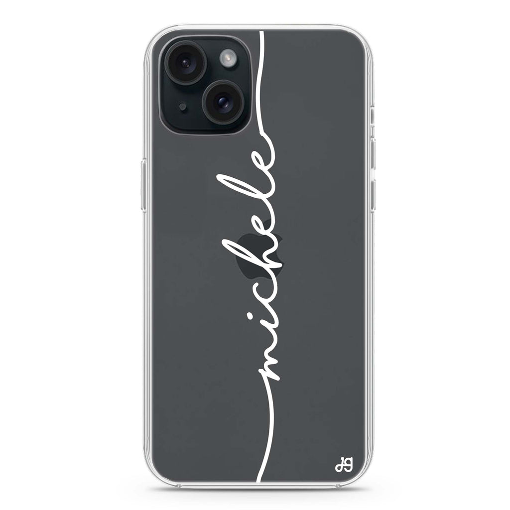 Vertical Handwritten iPhone 15 plus 水晶透明保護殼