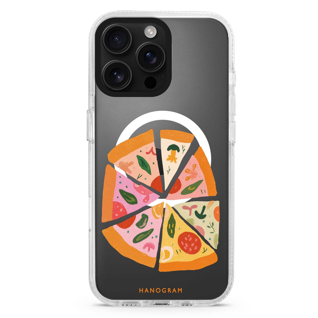 Pastel Pizza Dream Magsafe 兼容水晶透明保護殼