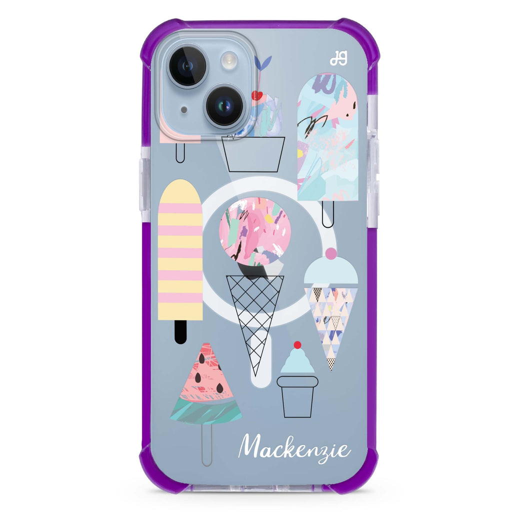 Artistic Ice cream II iPhone 15 Plus Magsafe 兼容超強防摔保護殼