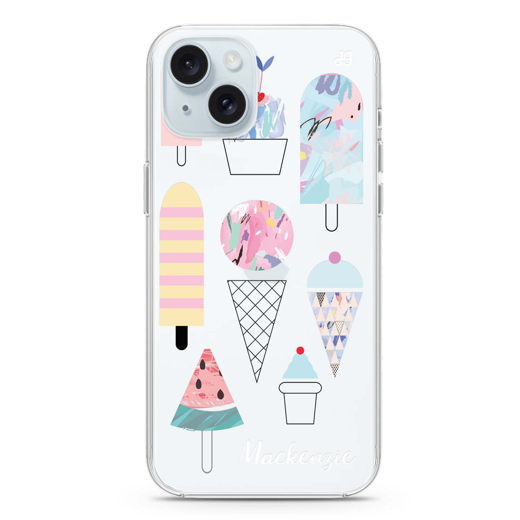 Artistic Ice cream II iPhone 15 水晶透明保護殼