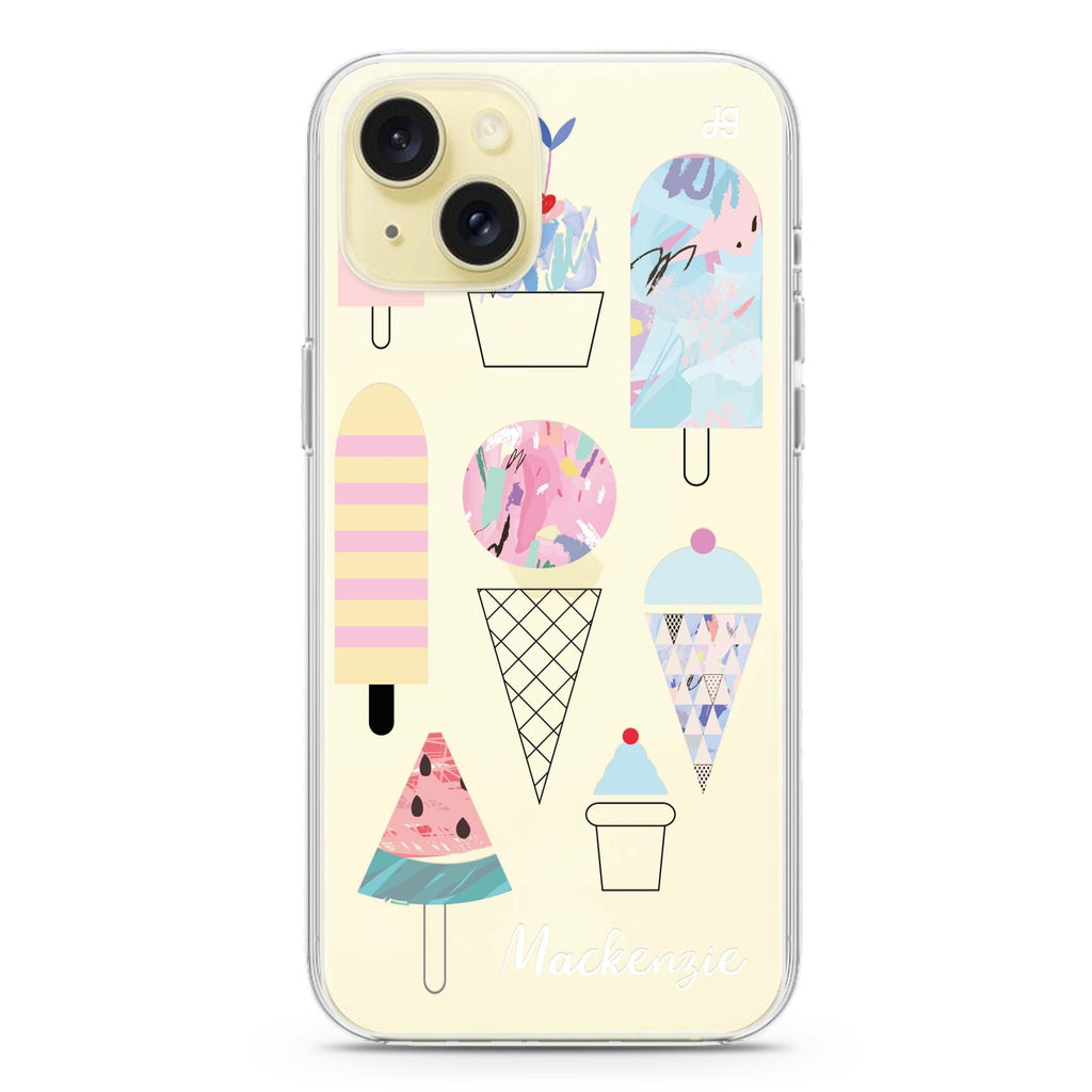 Artistic Ice cream II iPhone 15 plus 水晶透明保護殼