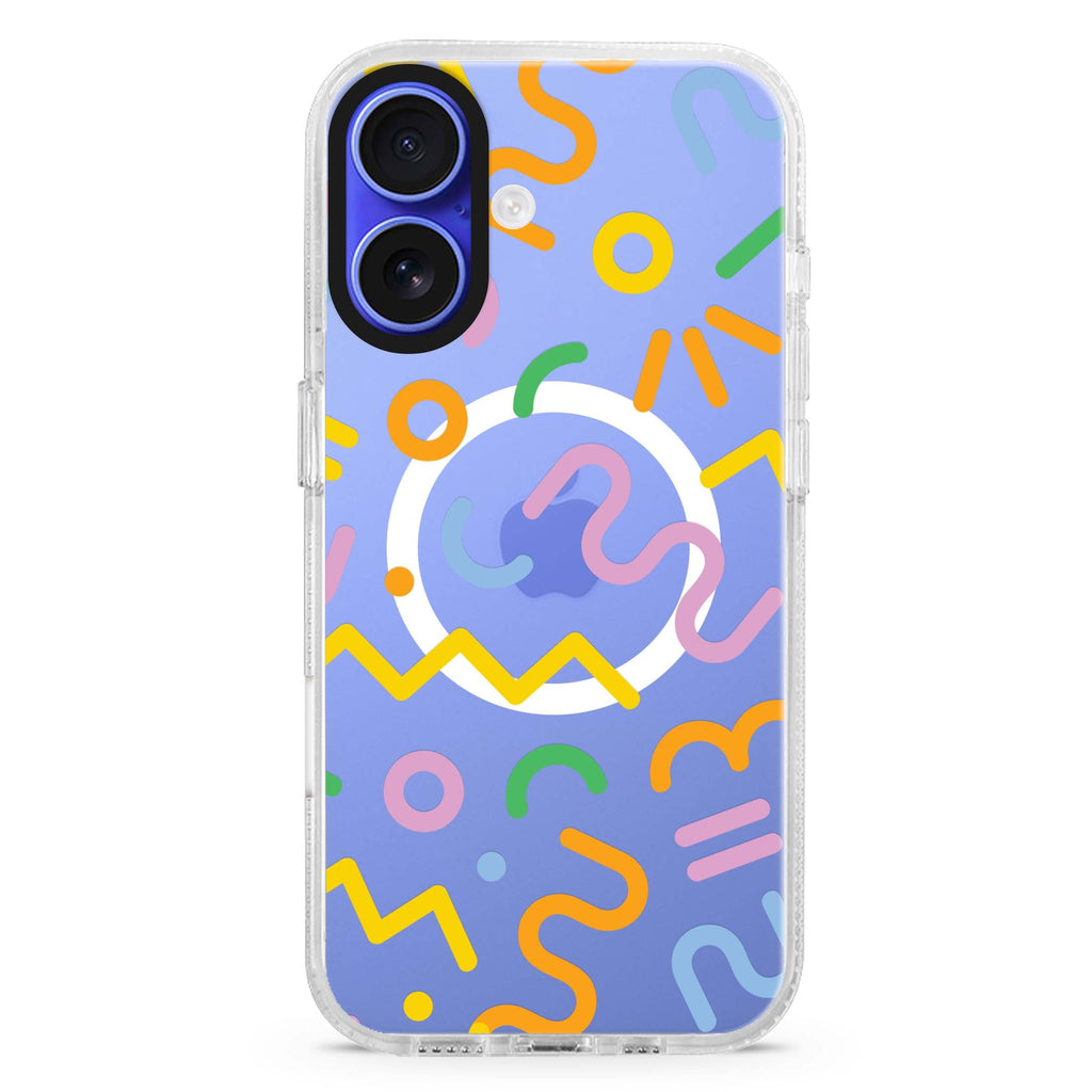 Abstract Doodles Magsafe 兼容水晶透明保護殼