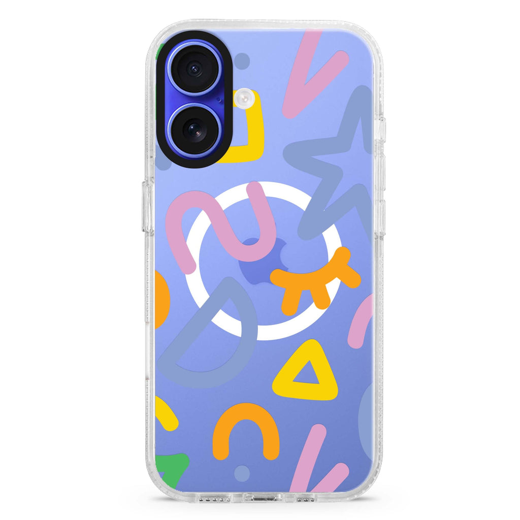 Abstract Doodles Magsafe 兼容水晶透明保護殼